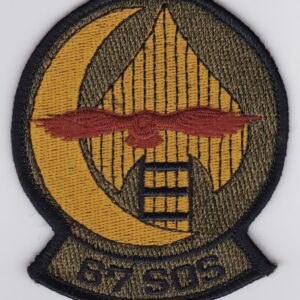 A patch with an eagle and a crescent on it.