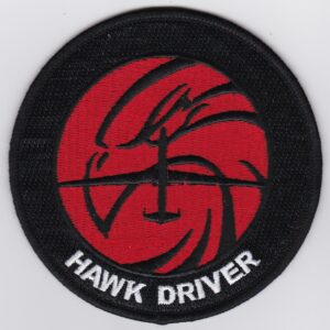 A patch with the words hawk driver on it.