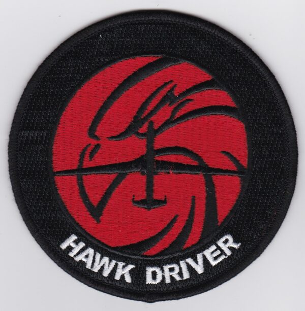 A patch with the words hawk driver on it.