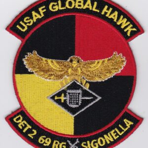 Usaf global hawk det 6 rg sigonella embroidered patch.