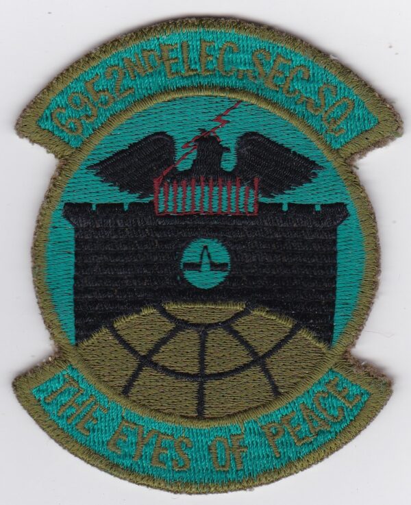 A patch that says the eyes of peace.