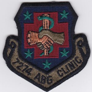 A patch with the words 774 abc clinic on it.