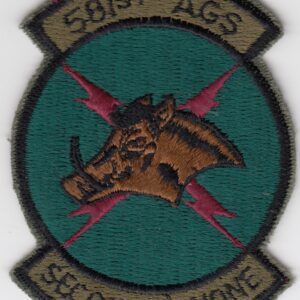 A green 50th AGS second to none patch.