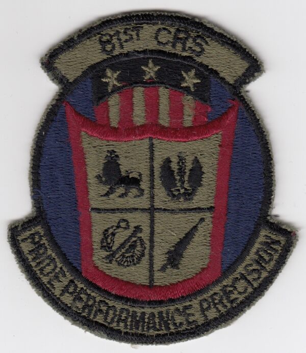 A patch with the emblem of the 8th crs.