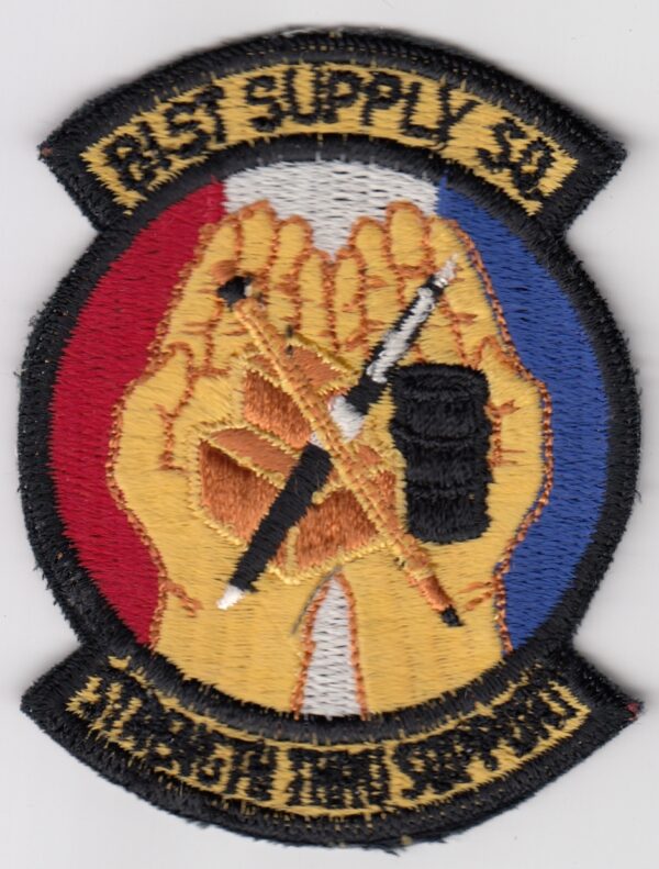 A patch with the words best supply 30 on it.