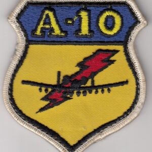 USAF patch A-10 with yellow and blue color.