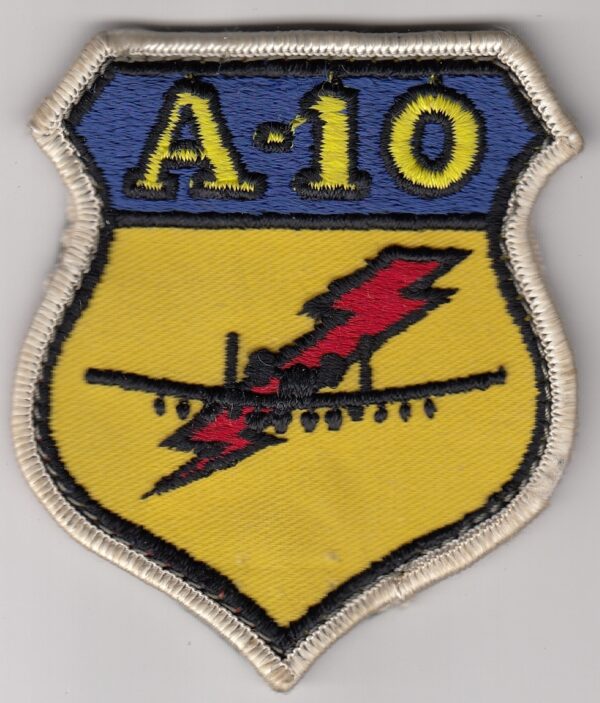 USAF patch A-10 with yellow and blue color.