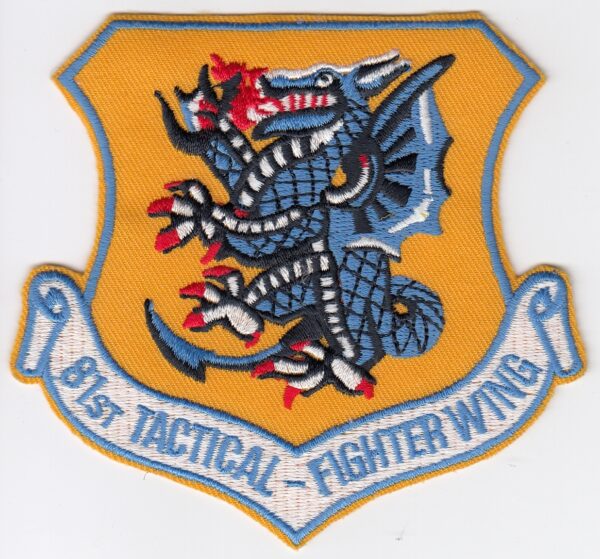 A USAF patch with a dragon on it.