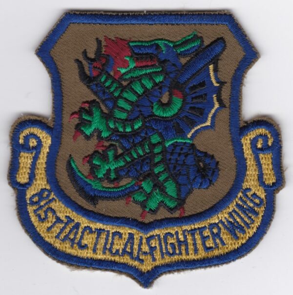 A patch with the words tactical fighter wings on it.