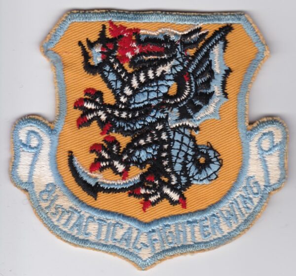 A USAF patch with a dragon on it.