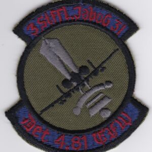 A patch with an image of a plane and a sword.