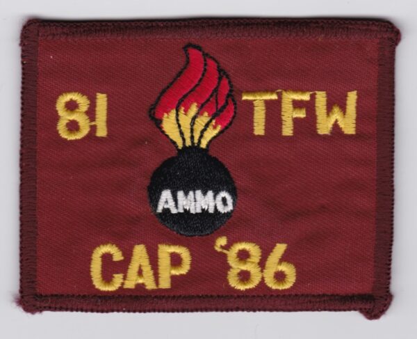 81 tfw ammo cap 86 patch with red color.