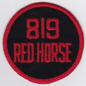 819 red horse patch.