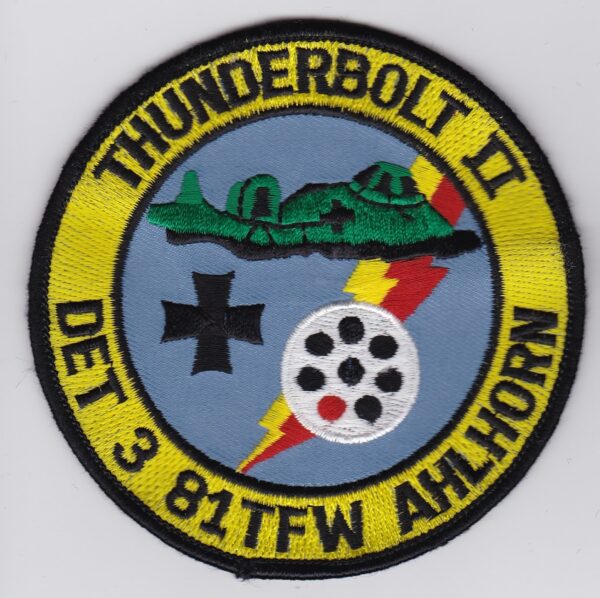 Thunderbolt ii patch with yellow bordered.