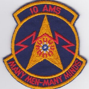 A patch with the words 10 - ams on it.