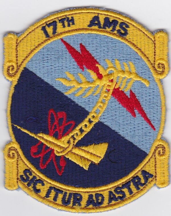 17th air mobility squadron sct tur ad astra embroidered patch.