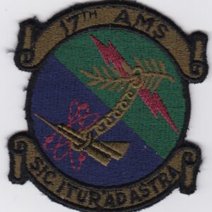 A patch with the words 17th amms on it.