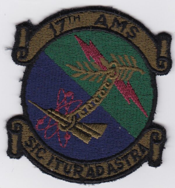 A patch with the words 17th amms on it.