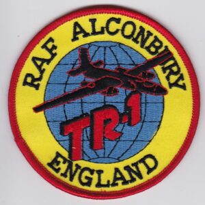 A patch with the words raf alconbury tr1 england.