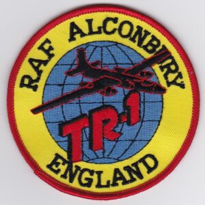 A patch with the words raf alconbury tr1 england.