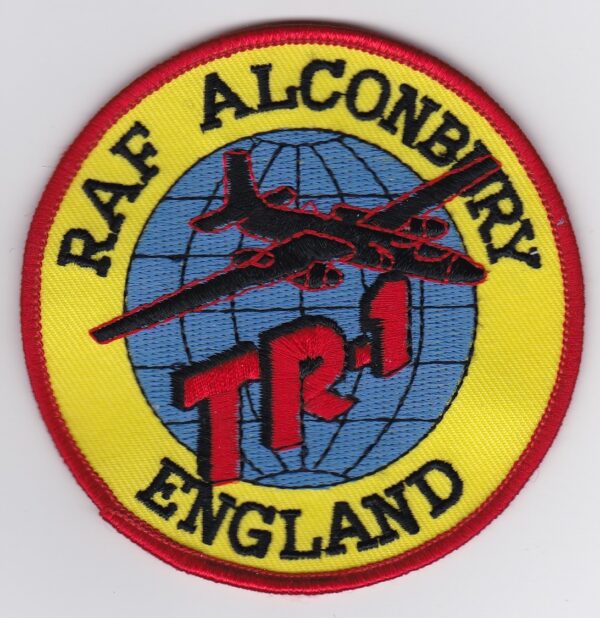 A patch with the words raf alconbury tr1 england.