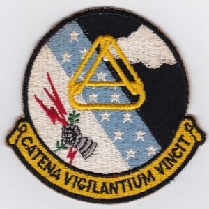 A patch with an american flag on it.