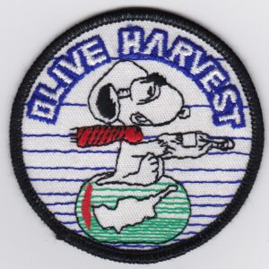 Snoopy olive harvest patch.