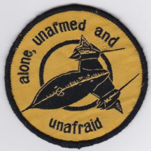 A patch with the words alone unarmed and unarmed.