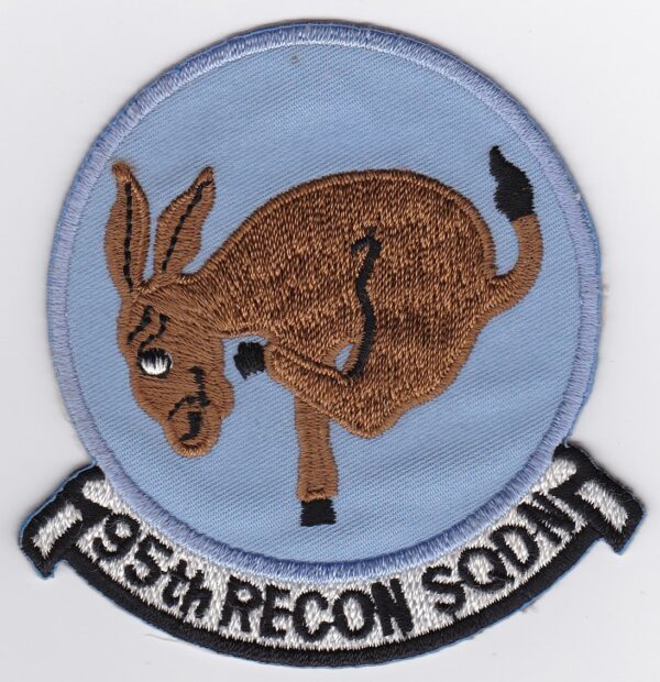 A patch with a donkey on it.