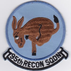 A patch with a donkey on it.