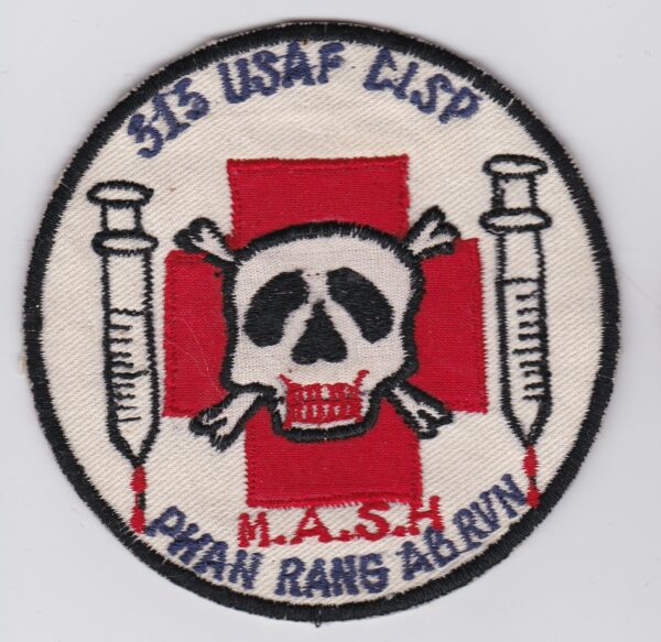 A patch with a skull and crossbones on it.