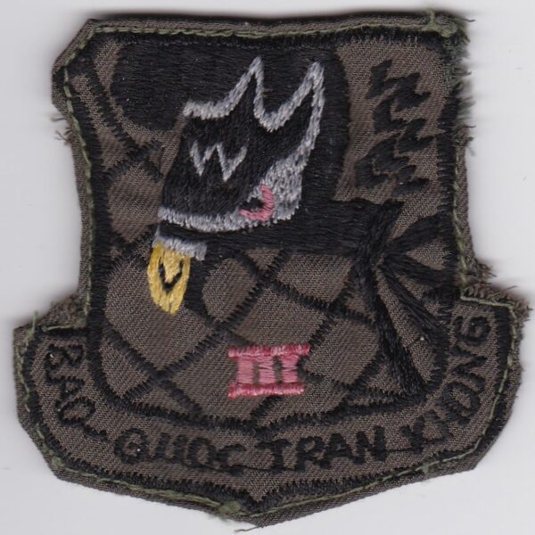 A patch with an eagle on it.