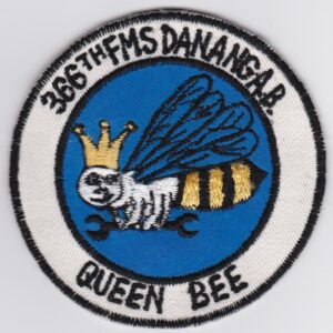 USAF Patch 366 TFW Tactical Fighter Wing Gunfighters FMS Field Maintenance Squadron Queen Bee F 4 Phantom Da Nang AB Vietnam