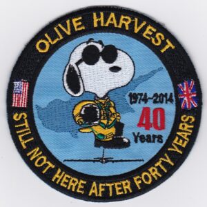 Olive harvest 40th anniversary patch.