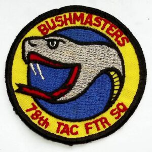 USAF 78 TFS Fighter Patch USAFE Squadron F 4 Bushmaster