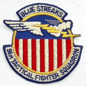 USAF 91 TFS Squadron Patch USAFE Fighter Blue Streaks F 4