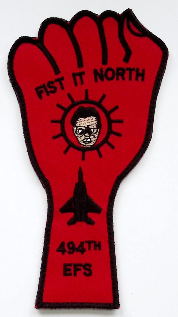 USAF 494 EFS Fist Patch USAFE Fighter Squadron F 15 Korea