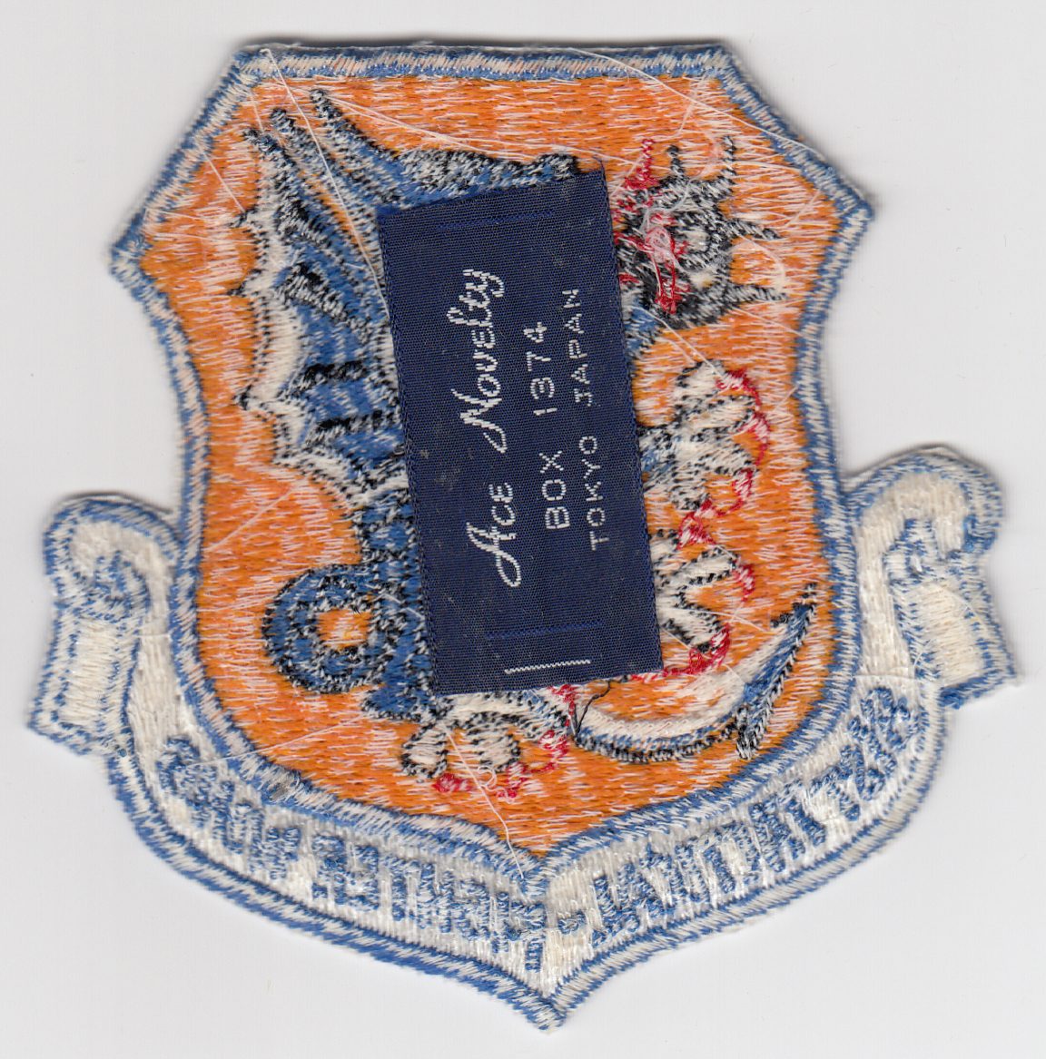 81st USAF TFW Patch F-101 Voodoo Crest RAF Bentwaters, 1960s. USAFE patch, Japanese Made Ace Novelty Label