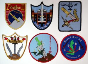 Collection of USAF 48th TFW Excalibur Bomb Comp Patches 1980s1990s